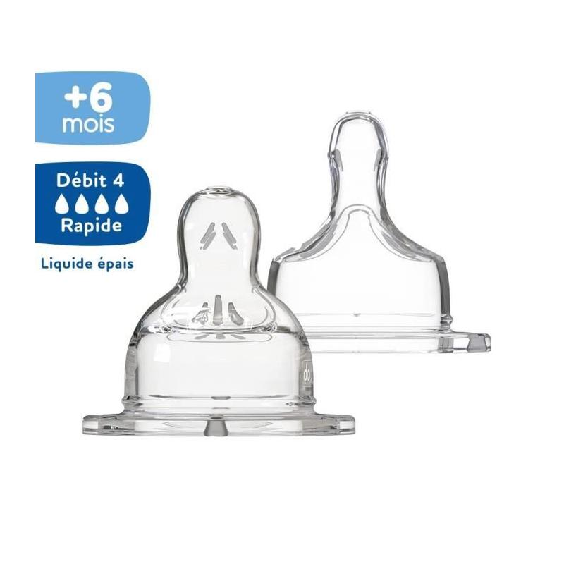 Dodie Biberon Sensation+ Anti-Coliques 2 tétines Plate Col Large