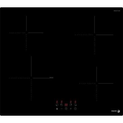 Table de cuisson induction FAGOR FTI468 - 4 foyers - Verre noir