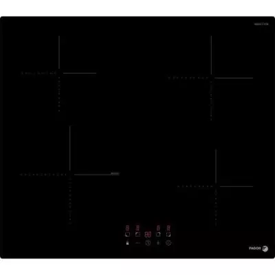 Table de cuisson induction FAGOR FTI468 - 4 foyers - Verre noir