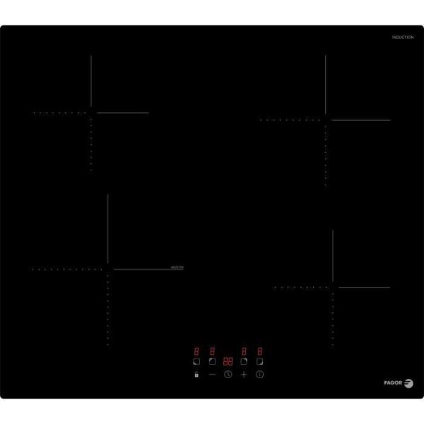 Table de cuisson - FAGOR - FTI468 - 59 cm - 4 foyers induction - Verre noir