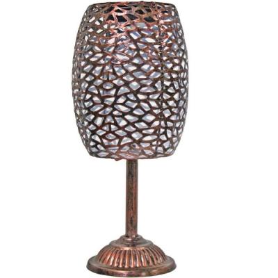 Élégante lanterne solaire en métal cuivré - GALIX G2003 - 35cm