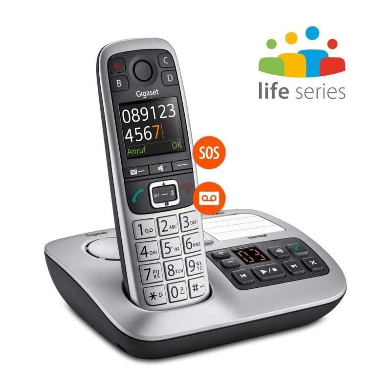 Téléphone Fixe GIGASET E560A - Grand affichage et répondeur