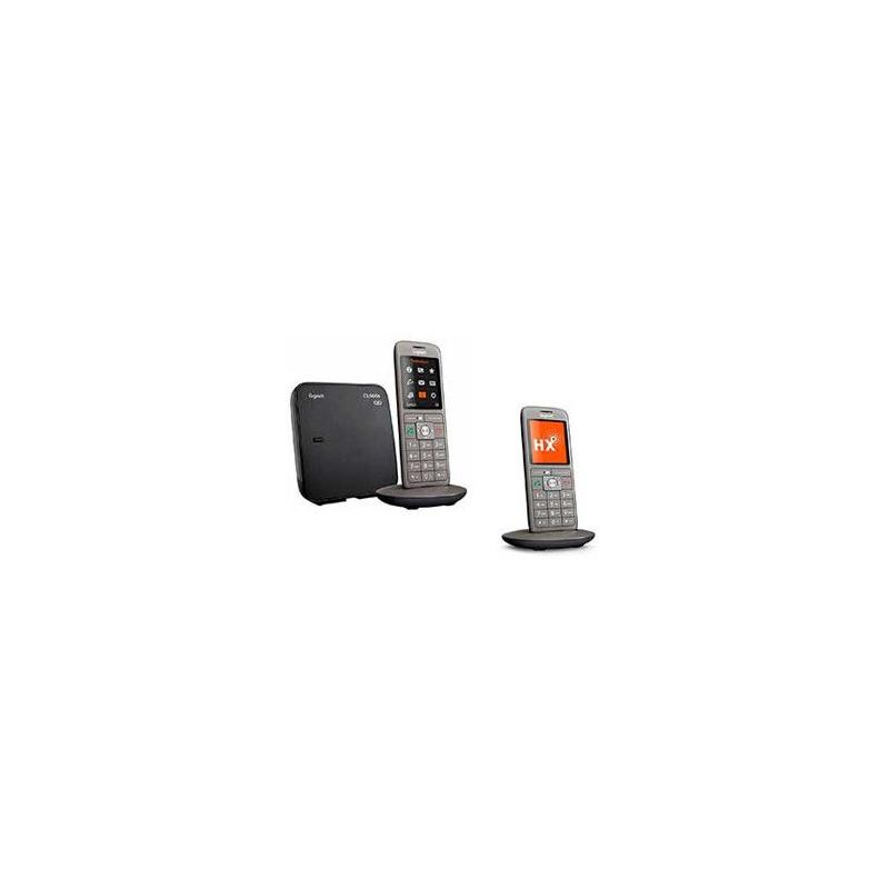 Téléphone Fixe Duo Anthracite Haute Performance