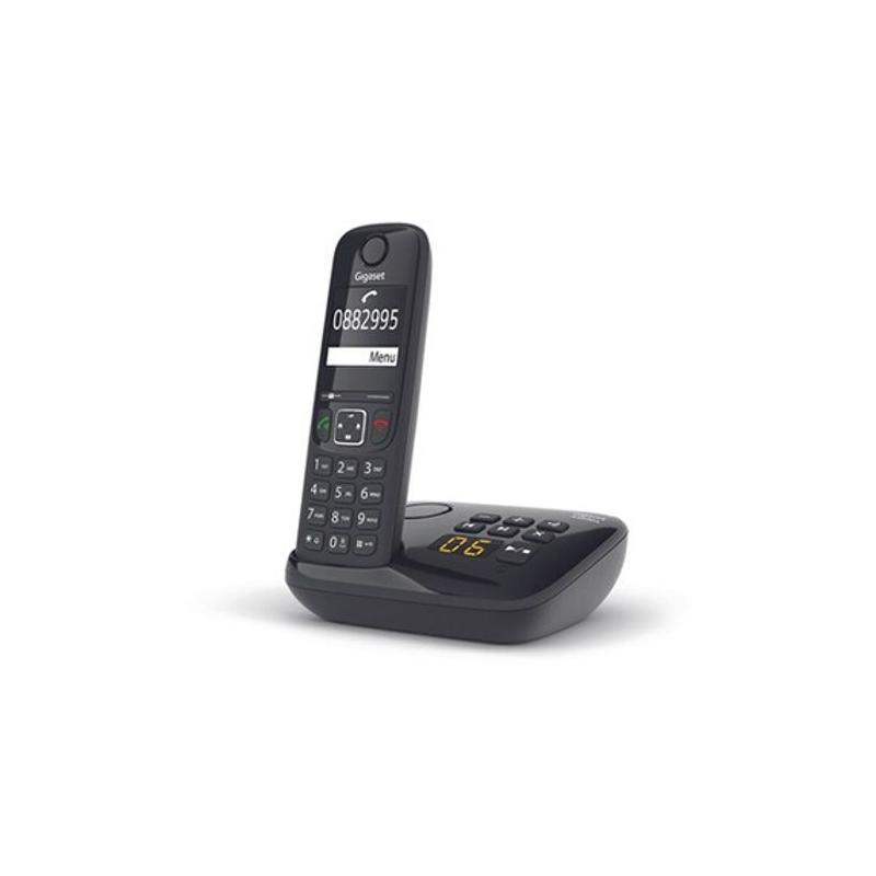 Téléphone Fixe Gigaset AS690 A Noir - Design compact, installation facile