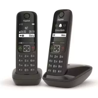 Téléphone Fixe AS690 Duo Noir - Complet et Pratique