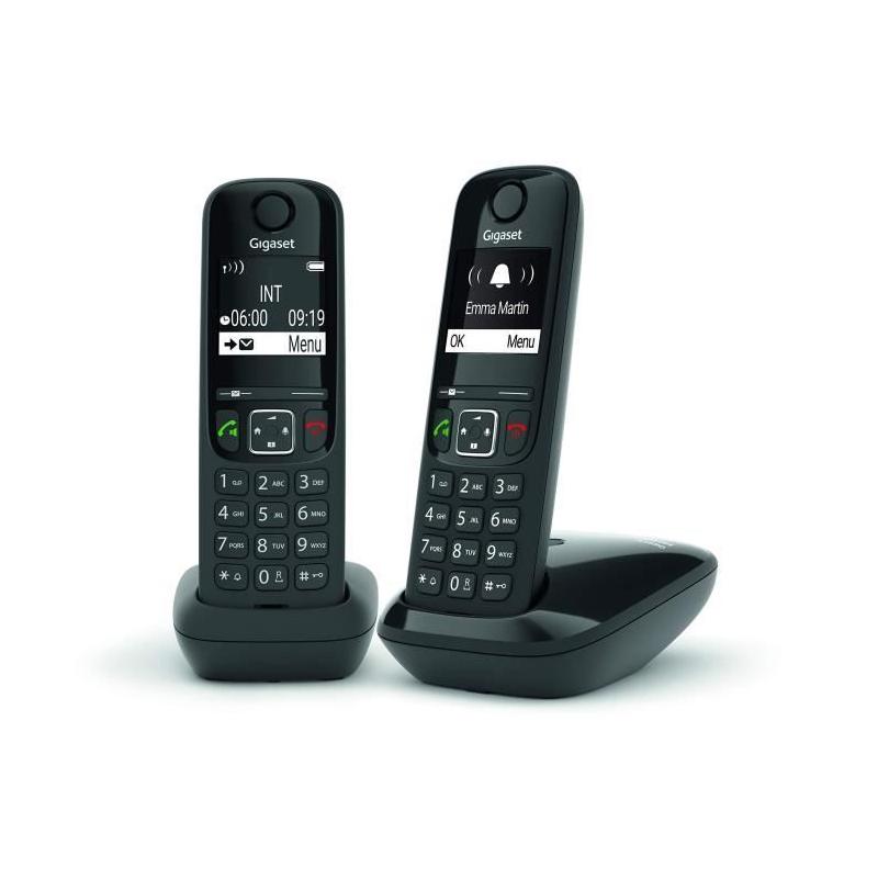 Téléphone Fixe AS690 Duo Noir - Complet et Pratique