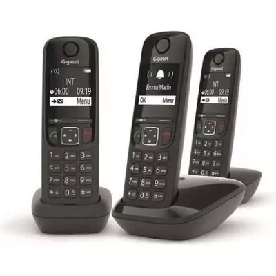 Pack Téléphones AS690 Trio Noir - Performant HSP™ - Blocage d'appels efficace