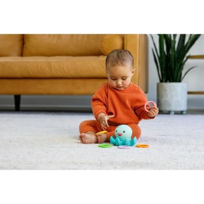 Jouet de bain lumineux pour bébé - Pieuvre avec anneaux
