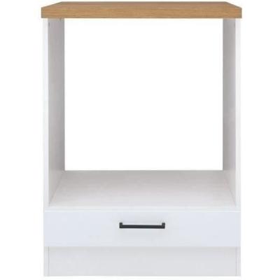 Meuble bas four 60 cm JUNONA - Blanc brillant - Compact et moderne
