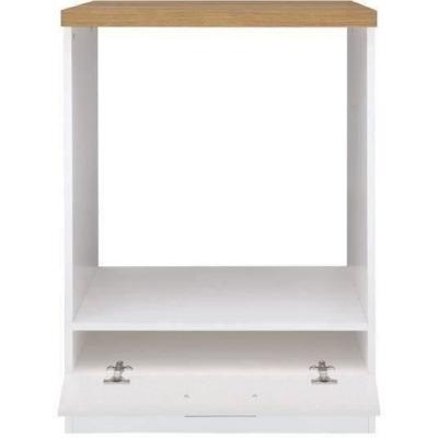 Meuble bas four 60 cm JUNONA - Blanc brillant - Compact et moderne