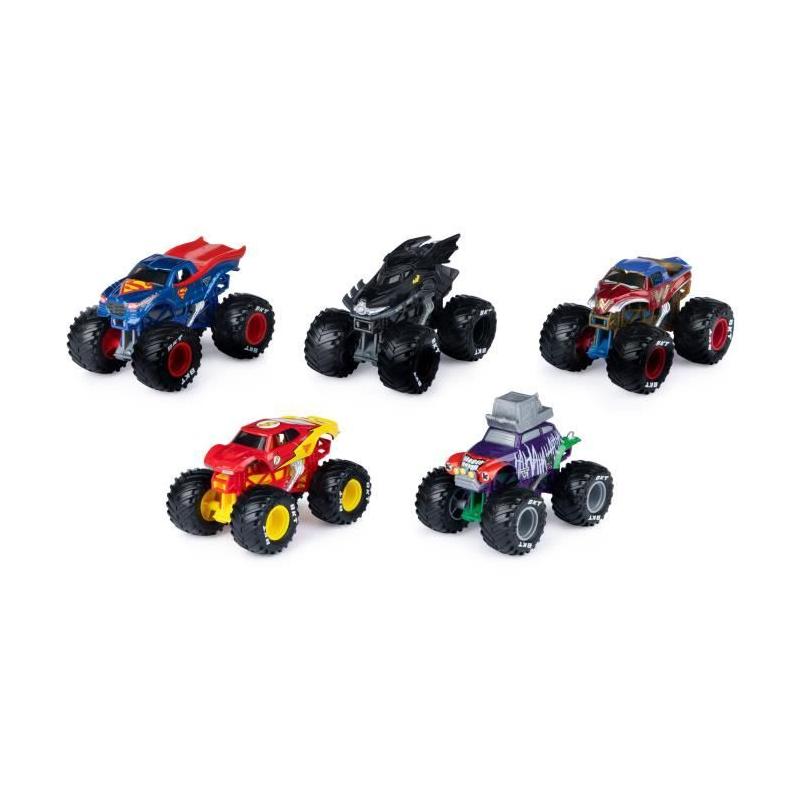 Pack de 5 véhicules DIE-CAST 1:64 DC Comics Monster Jam