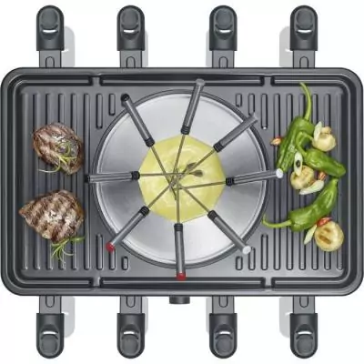 Combiné Raclette-Fondue SEVERIN RG2347 - 8 pers - Noir Combiné Raclette-Fondue SEVERIN RG2347 - 8 pers - Noir