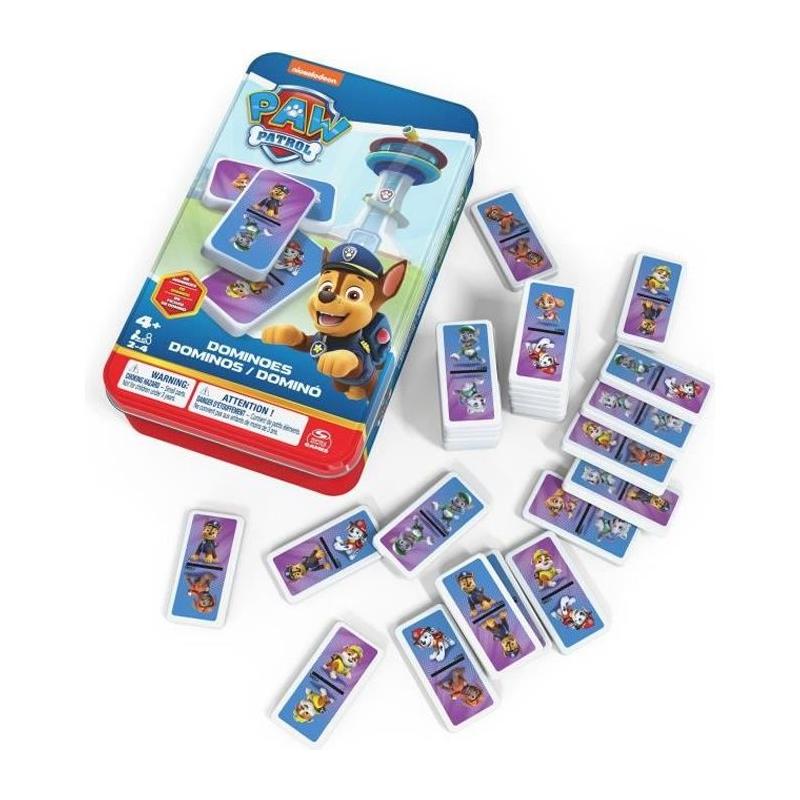 Boîte Métal Dominos La Pat' Patrouille - Jeu de Société Amusant