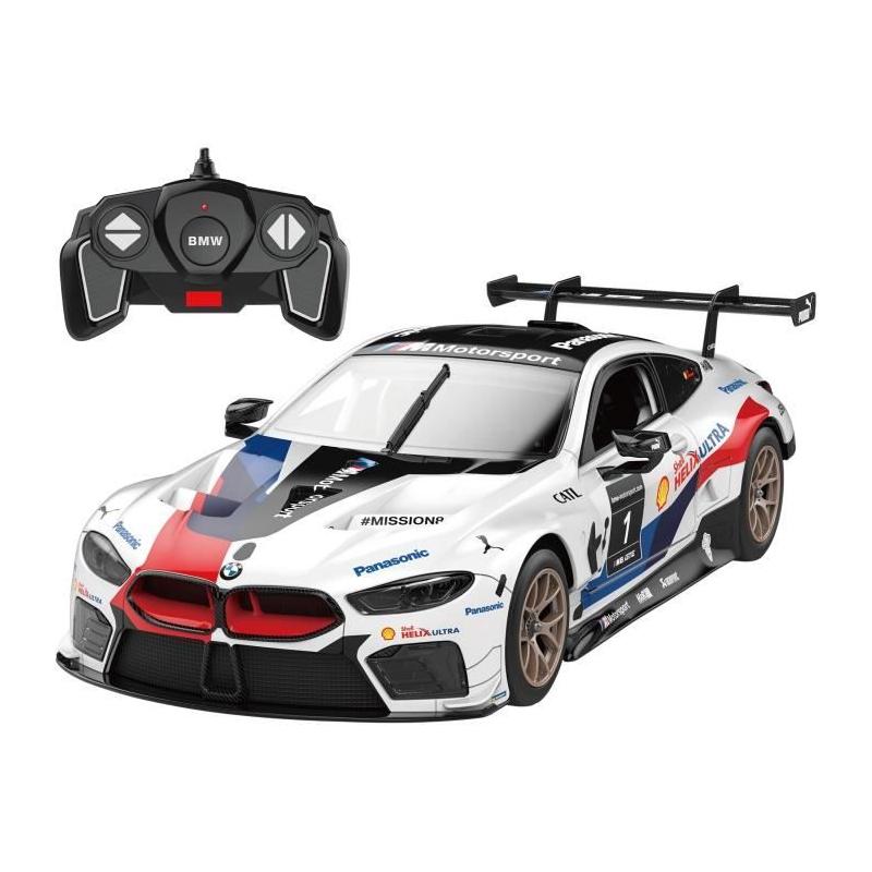 Voiture Télécommandée BMW M8 GTE Blanc - 1/18 - Assemblage Facile