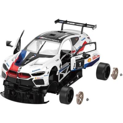Voiture Télécommandée BMW M8 GTE Blanc - 1/18 - Assemblage Facile