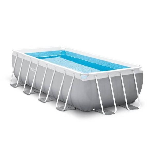 Kit Piscine hors sol tubulaire INTEX - Pris Frame - 488 x 244 x 107 cm - Rectangulaire (Bâche, tapis de sol et échelle) - 2679