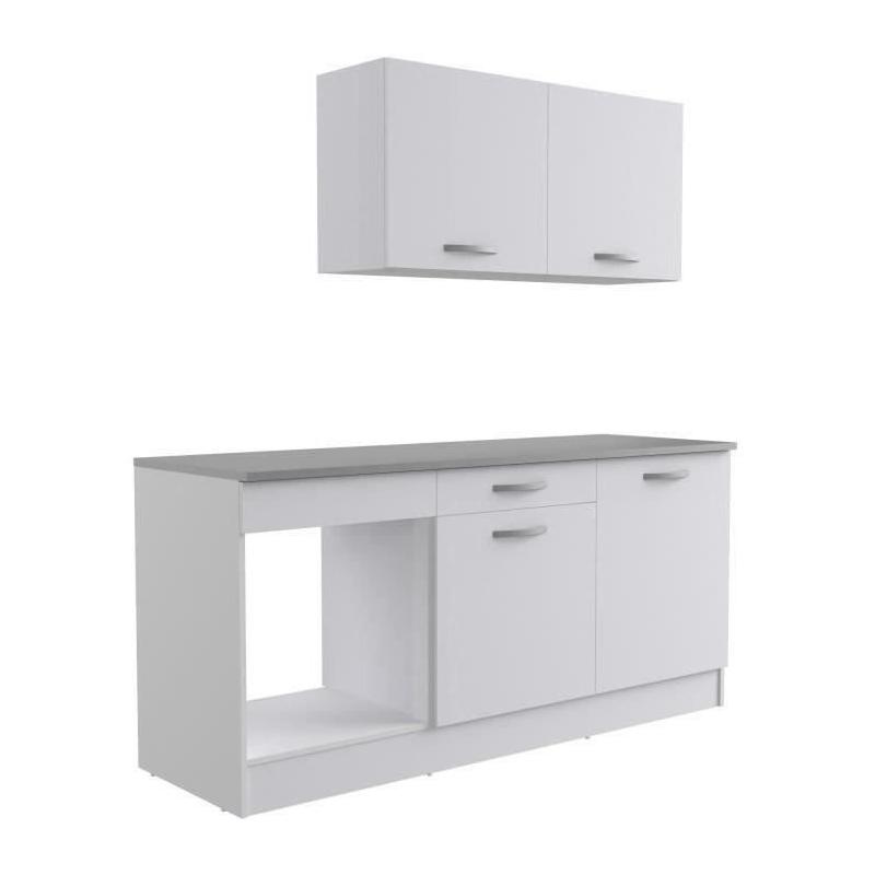Cuisine complète OSLO 180cm Blanc Mat - Made in France