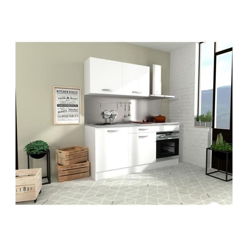 Cuisine complète OSLO 180cm Blanc Mat - Made in France