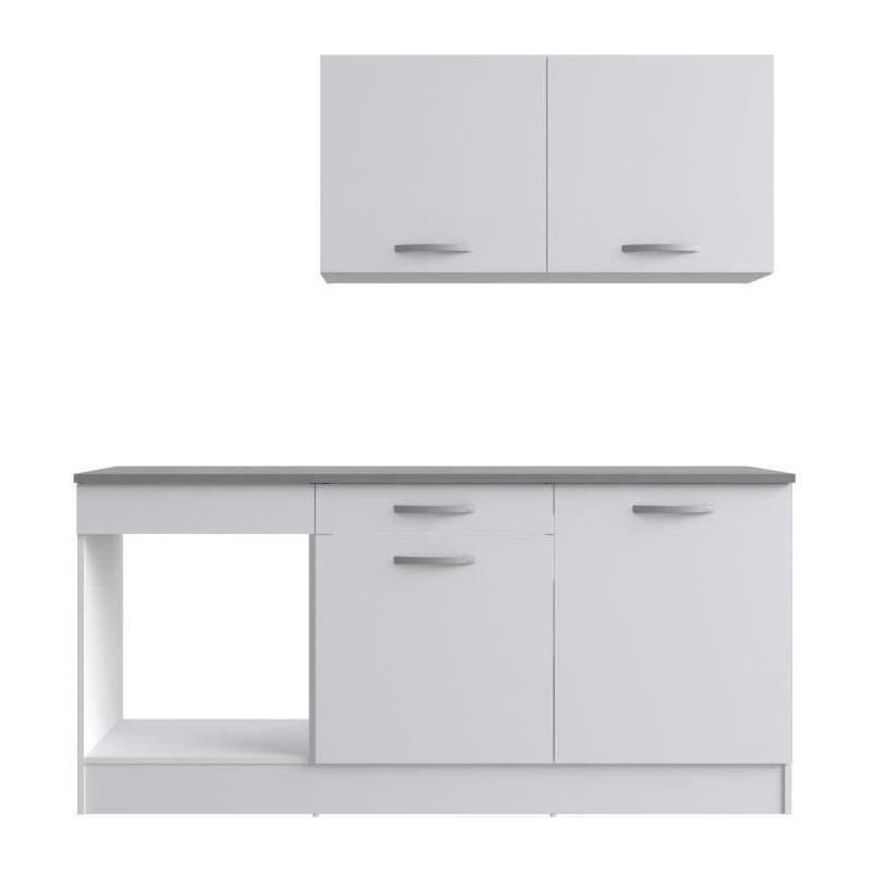Cuisine complète OSLO 180cm Blanc Mat - Made in France