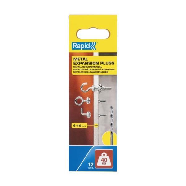 Bouchons d'expansion - Rapid - 5001557 - Métalliques - Ø11x37 - Lot de 12 pcs