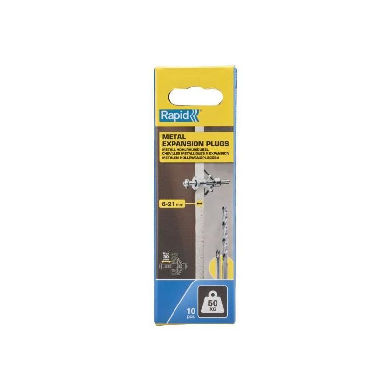 Blister 10 pcs. bouchons expansion métalliques ø13x52 vis m6x63