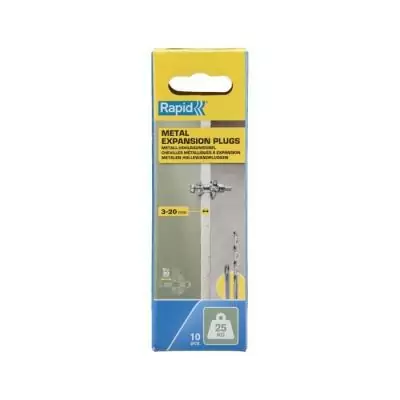 Blister 10 pcs. bouchons expansion métalliques ø8x46 vis m4x58 - 5001548