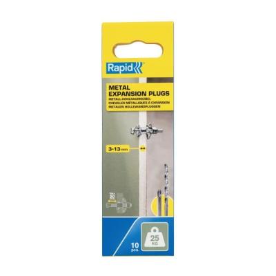Blister de 10 bouchons d'expansion métalliques ø8x32 vis m4x40