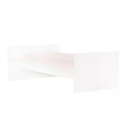 Lit Combiné Evolutif Joy Naturel - Blanc sur pieds bois naturel - 120x60cm