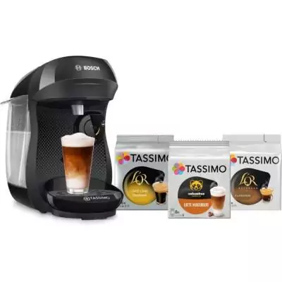 Pack Tassimo: Machine à café Happy noir + 3 packs de T-Discs