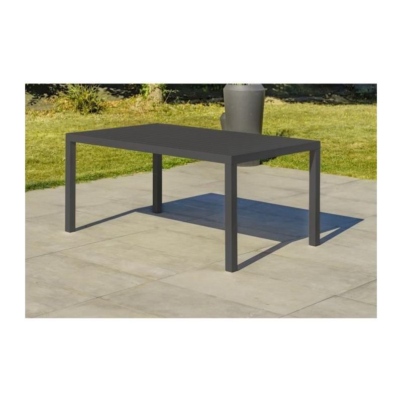 Ensemble de jardin moderne - Gris Anthracite - Aluminium - 6 places