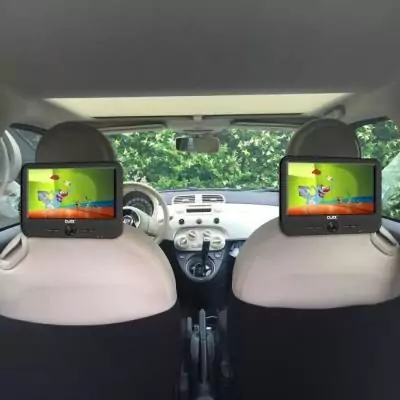 Lecteur DVD portable DJIX PVS906-50SM 9 - Double écran - Autonomie 2h - Noir - Idéal pour les voyages