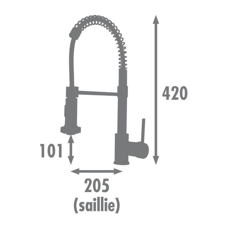 Mitigeur de cuisine EDOUARD ROUSSEAU OPUS Chromé - Design élégant et pratique