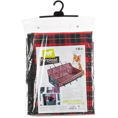Couverture de siège auto FERPLAST - Noir / Rouge - Dimensions compactes