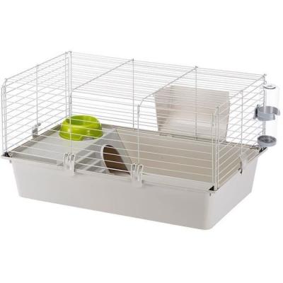 Cage Ferplaste Cavie 80x1 - Gris clair - Idéal pour petits animaux