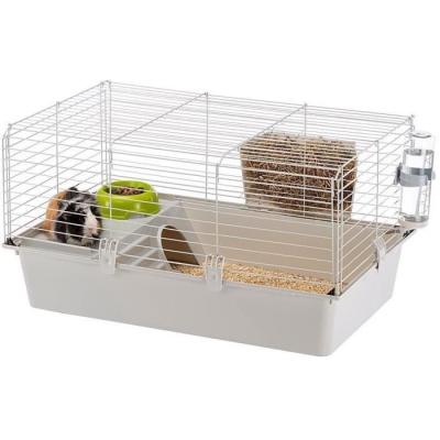 Cage Ferplaste Cavie 80x1 - Gris clair - Idéal pour petits animaux