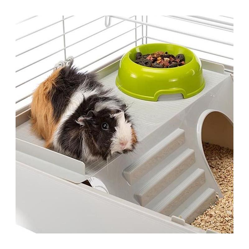 Cage Ferplaste Cavie 80x1 - Gris clair - Idéal pour petits animaux