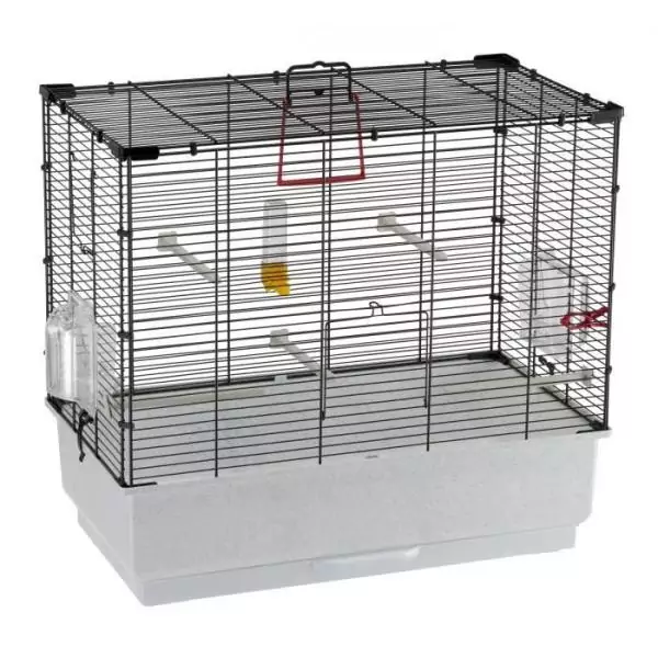 Cage petits oiseaux - FERPLAST - PIANO 4 - 59 x 33 x 55 cm - Noir