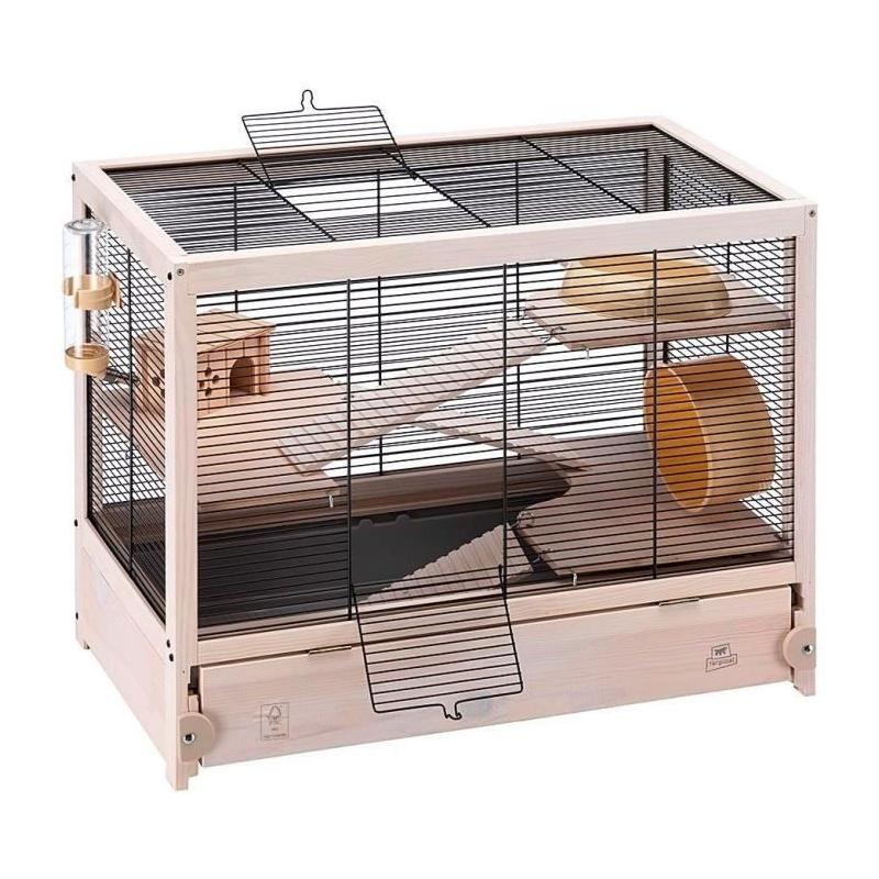 Cage pour hamster FERPLAST HAMSTERVILLE en bois - Accessoire de cage