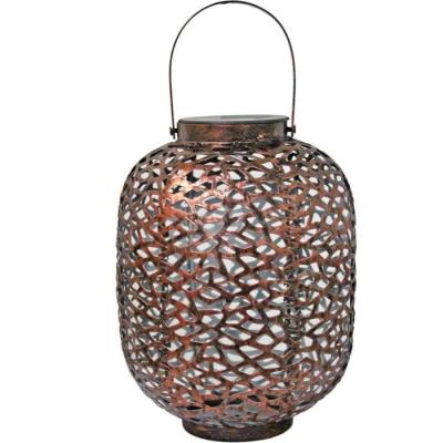 Lanterne solaire GALIX G2002 cuivre - Éclairage LED blanc - H35 cm
