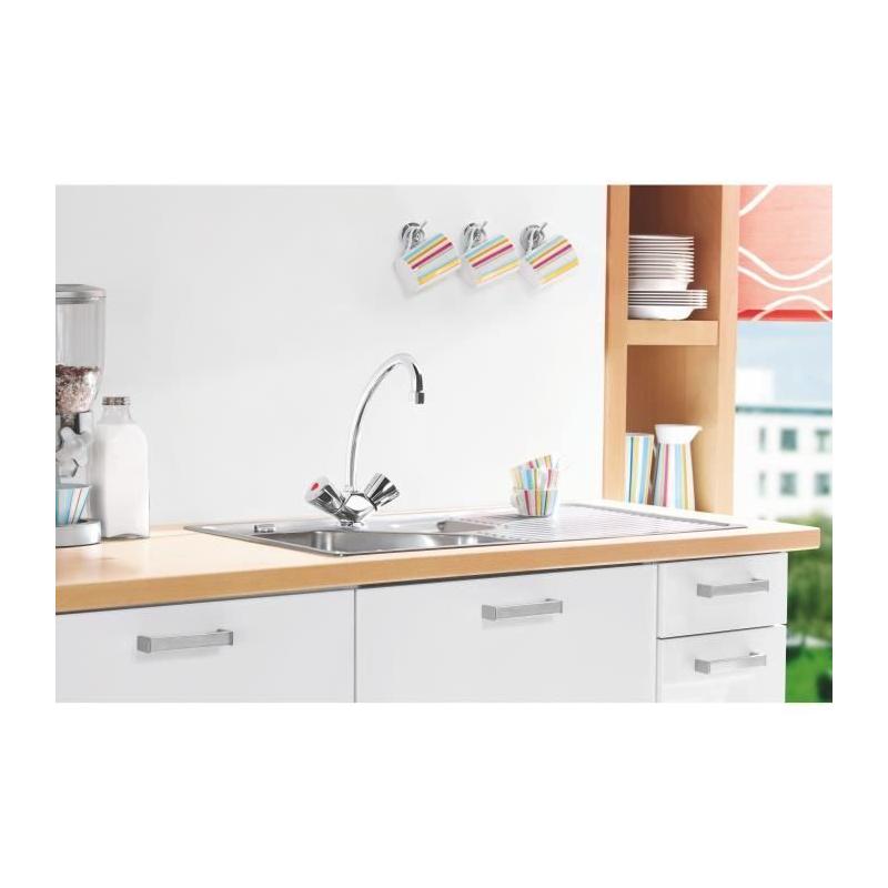 Mitigeur Evier GROHE Costa Trend - Bec haut - Chromé