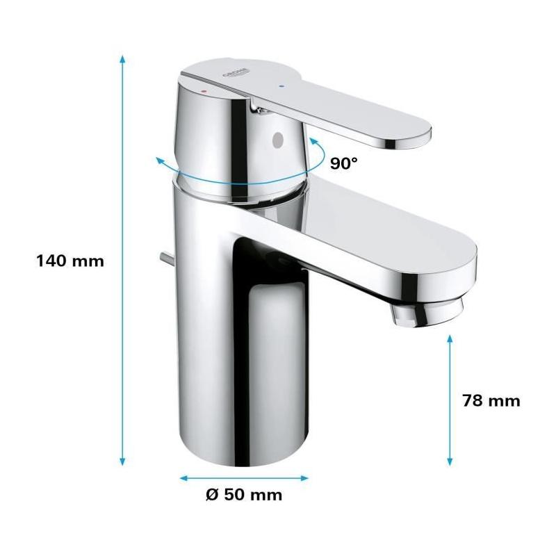 Mitigeur lavabo GET monocommande chromé - GROHE