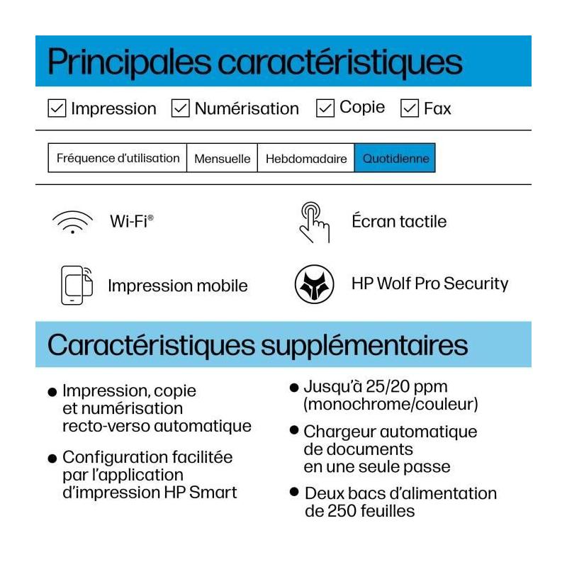 Imprimante HP OfficeJet Pro 9135e: Couleur Recto Verso, 3 mois Instant Ink inclus