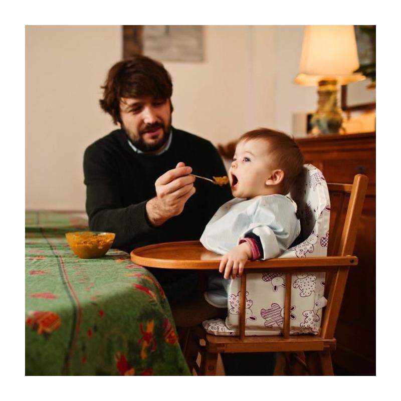 Coussin Chaise Haute Bébé LOOPING | PVC Imperméable, Sangles, Fabriqué en France