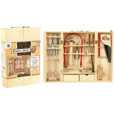 Armoire à outils en bois PLANETE BOIS - 25 pcs - FSC