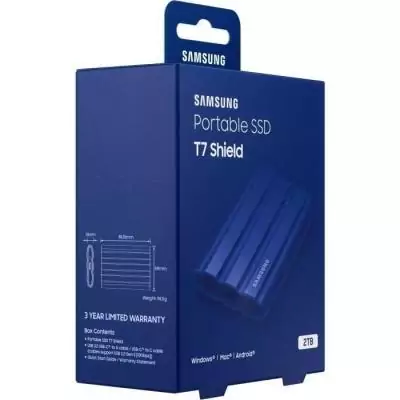 SSD Externe SAMSUNG T7 Shield Bleu 2 To - Ultra performant!