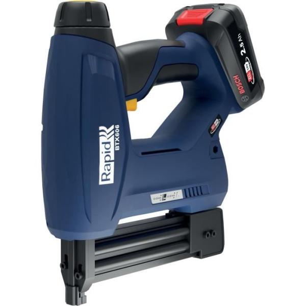 RAPID BTX606 AGRAFEUSE CLOUEUSE A BATTERIE - Coffret + batterie + chargeur