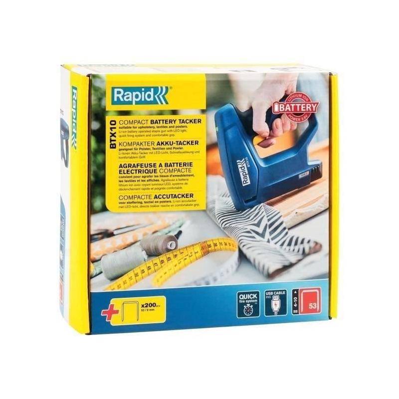 Agrafeuse électrique RAPID BTX10 - Pratique et efficace