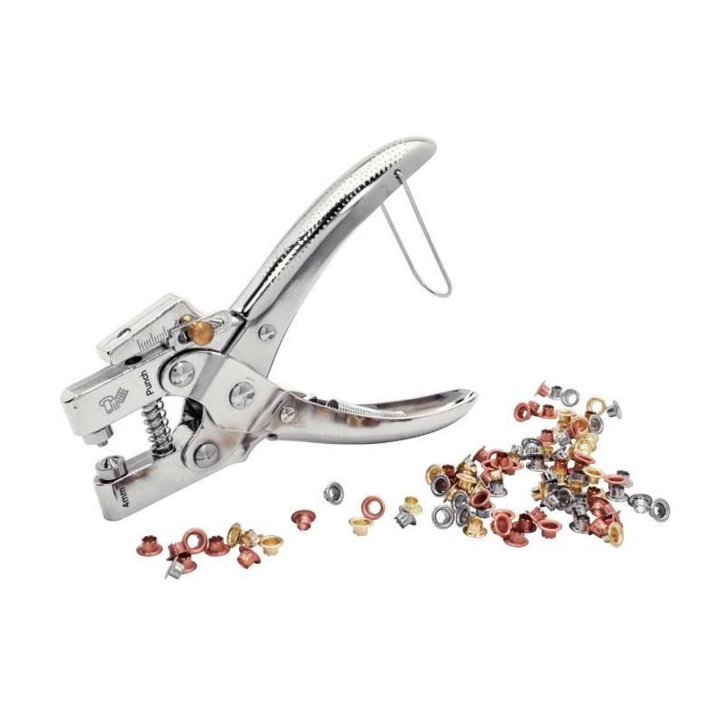 Pince à œillets Ø4mm - RAPID - Avec 100 œillets