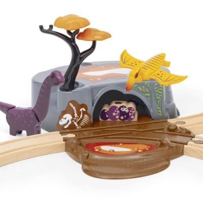 BRIO Circuit Aventure Dinosaure 21 pièces - Jeu sans Pile - Dinosaures Inclus