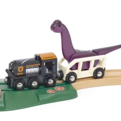 BRIO Circuit Aventure Dinosaure 21 pièces - Jeu sans Pile - Dinosaures Inclus